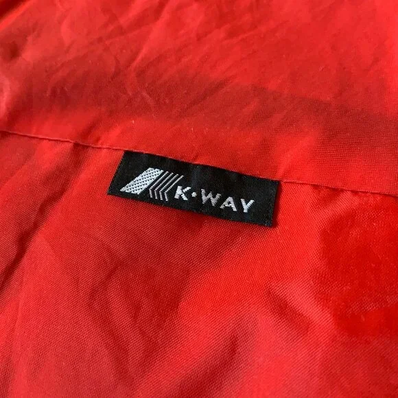 Vintage K-Way Technical Windbreaker Coat Jacket Athleisure Red Blue Fanny Pack - Picture 8 of 16